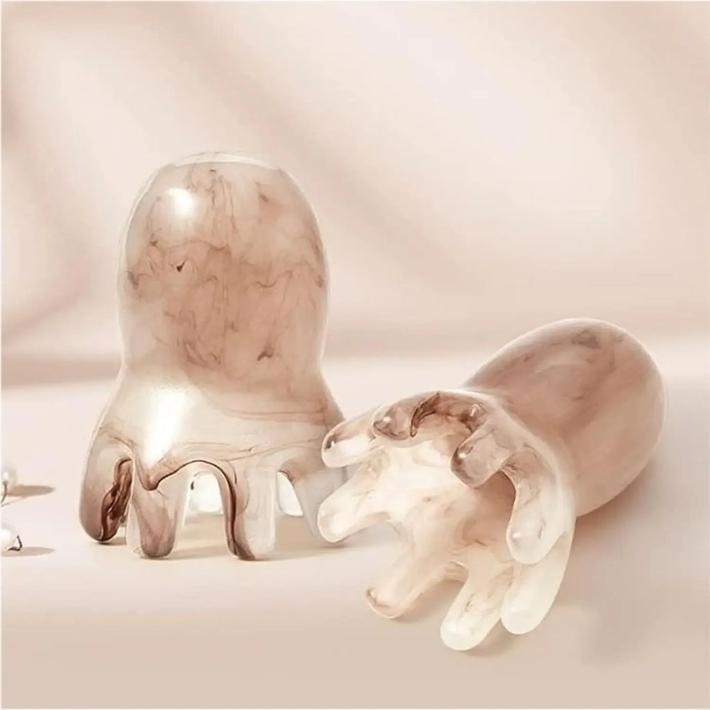 Resin Octopus Scalp Massage Comb Acupressure Meridian Therapy Hair Care Portable Head Massage Relaxation Tool Natural Material
